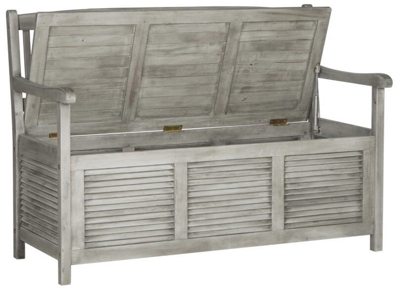 Safavieh Brisbane Indoor/Outdoor Modern Storage Bench - Image 4