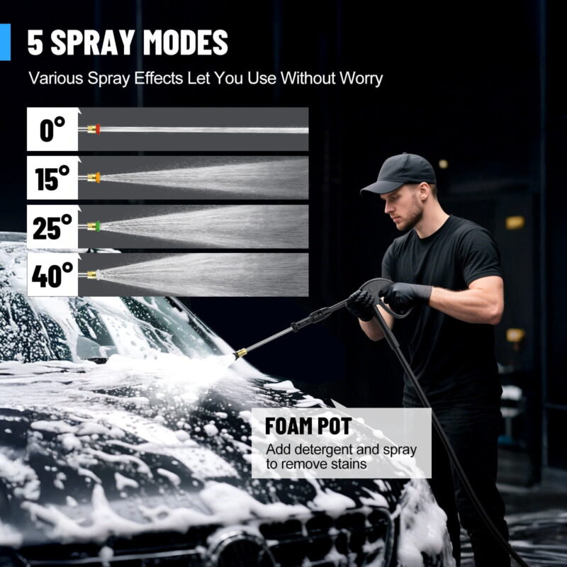 4500PSI Electric High Pressure Washer Machine 3.2 GPM 1800W w/ Deck Patio Cleaner - Image 7