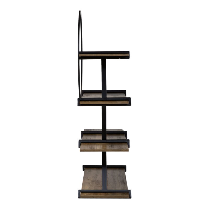 Furniture of America Asher Metal 4-Shelf Bookcase, Matte Black - Image 4