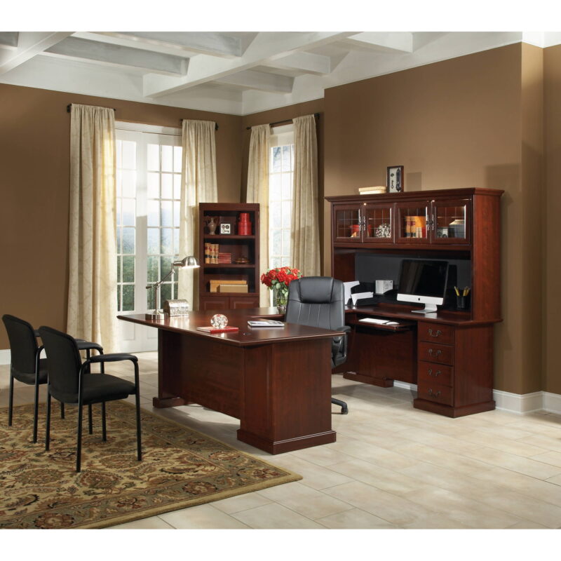 Sauder Heritage Hill 72" H 5-Shelf Bookcase, Classic Cherry Finish - Image 6