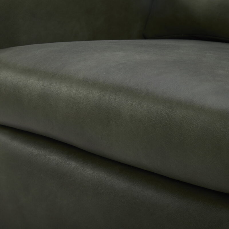Better Homes & Gardens Steele Swivel Accent Chair, Olive Faux Leather - Image 6