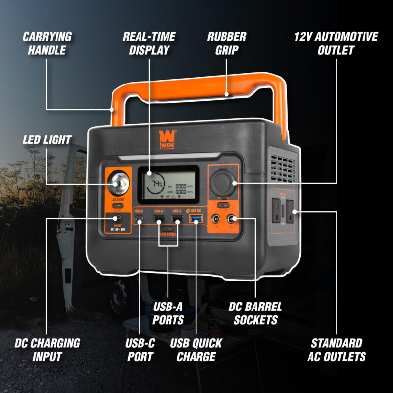 WEN 300-Watt 269Wh Lithium-Ion Power Station and Battery-Powered Inverter Generator - Image 5