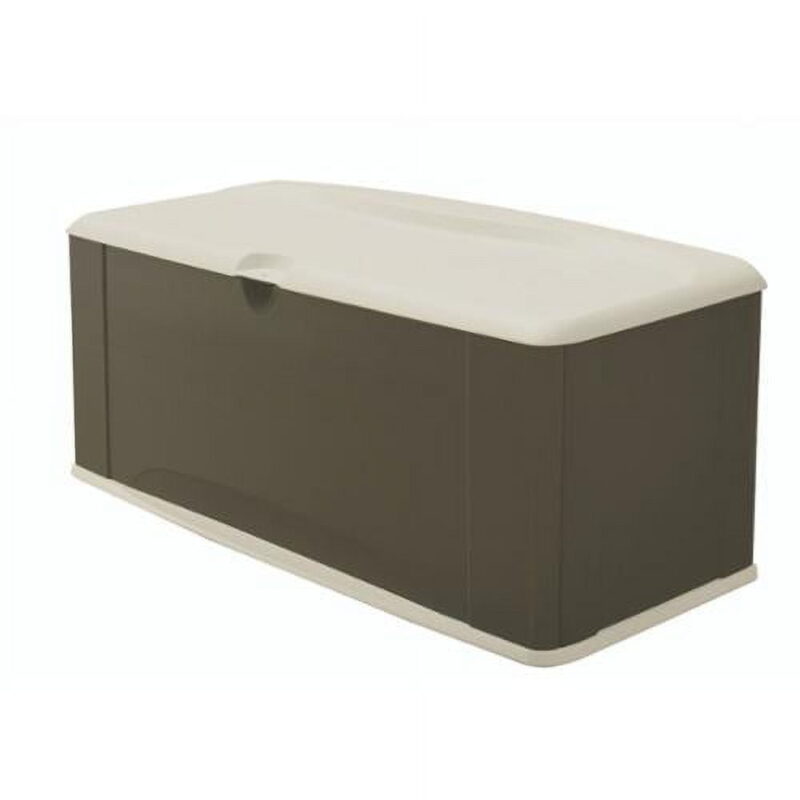 Rubbermaid Outdoor Extra-Large Deck Box with Seat, Gray & Brown, 121 Gallon - Image 3