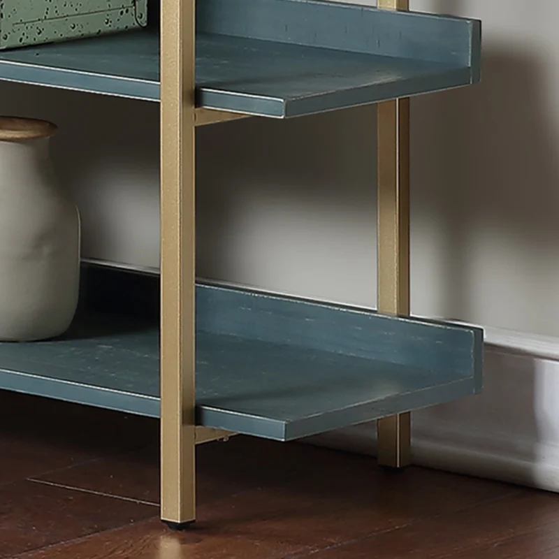 Furniture of America Chane 5-Shelf Bookshelf, Antique Blue - Image 5