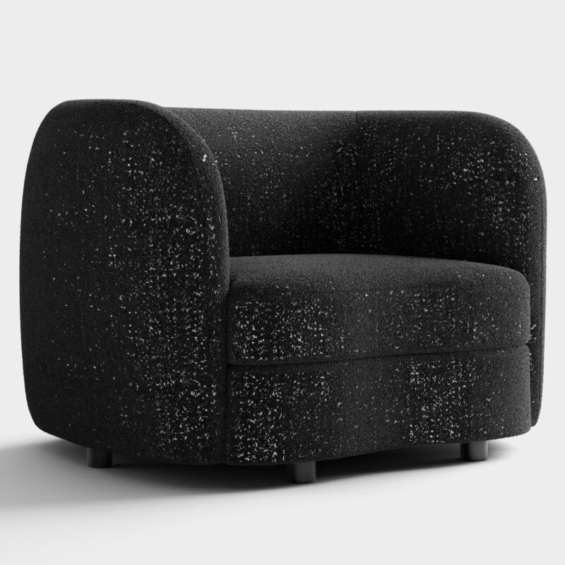 Furniture of America Sonya Tuxedo Indoor Boucle Fabric Armchairs & Accent Chairs, Black - Image 3