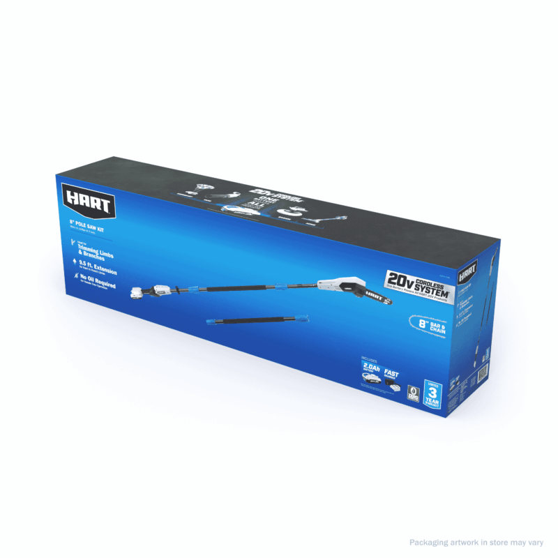 HART 20-Volt 8-Inch Pole Saw Kit, (1) 2.0 Ah Lithium Ion Battery - Image 2