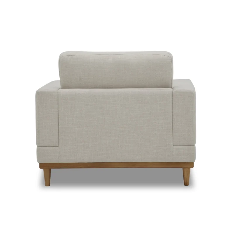 Better Homes & Gardens Springwood Wood Frame Accent Chair, Cream Linen - Image 5