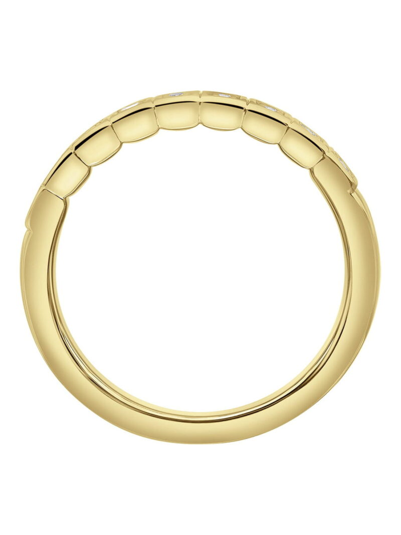 Keepsake 1/10 Carat T.W. Diamond Anniversary Ring in 18k Yellow Gold Over Sterling Silver - Image 3