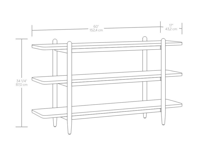 Better Homes & Gardens Springwood Horizontal Bookcase, Charcoal Finish - Image 3