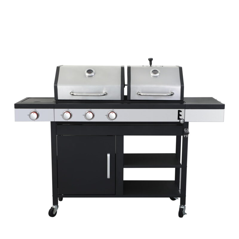 Miniyam 3-Burner Multi-function Propane Gas BBQ Grill with Side Burner for Outdoor Cooking, 37230BTU Output, Stainless Steel - Image 6