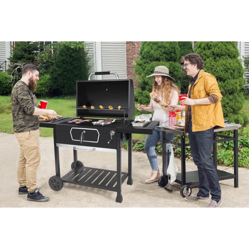 Royal Gourmet 30" CD2030AN Deluxe Charcoal Grill, BBQ Smoker Picnic Camping Patio Backyard Cooking, Black - Image 2