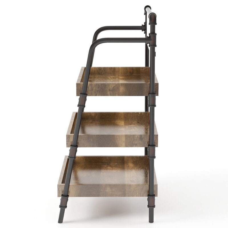 Furniture of America Siff 3-Shelf Bookcase, Sand Black - Image 4