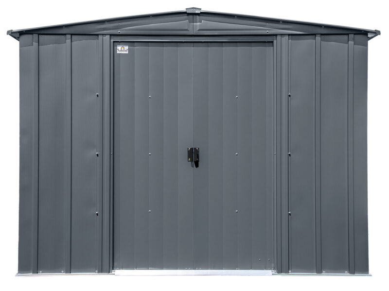 Arrow Classic Steel Storage Shed, 8X6, Charcoal - Image 4