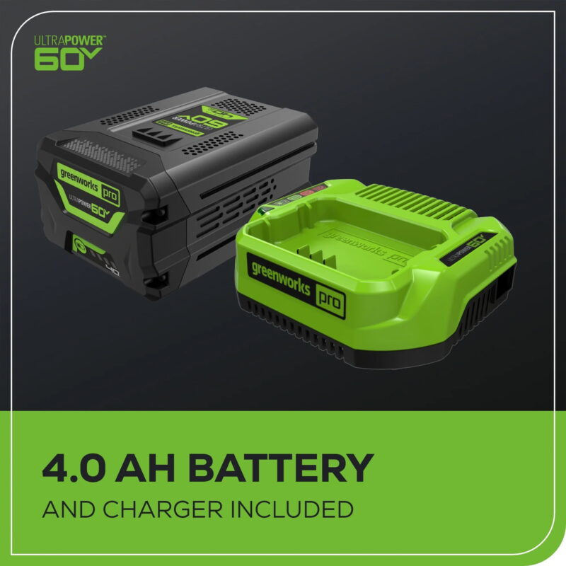 Greenworks 60V 16" Cordless Battery String Trimmer (Attachment Capable) with 4.0 Ah Battery & Charger - Image 3