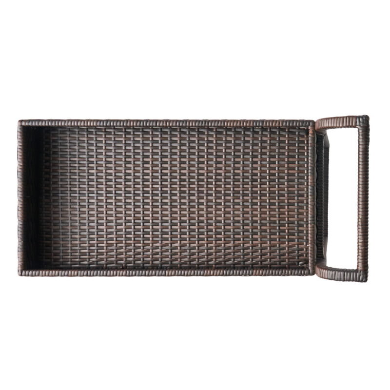 Wicker Brown Bar Cart - Image 5