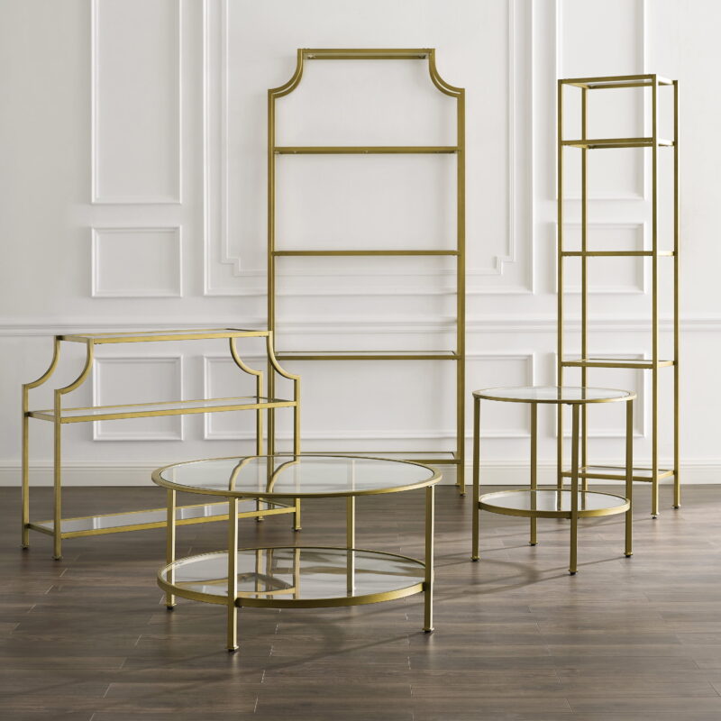 Crosley Furniture Aimee Narrow Etagere Bookcase - Image 3