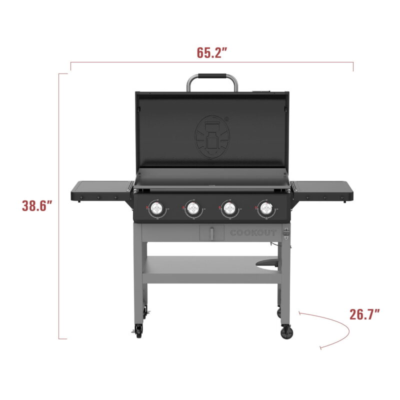 Coleman 4 Burner Gas Griddle Grill, Black, CO-550GG - Image 7