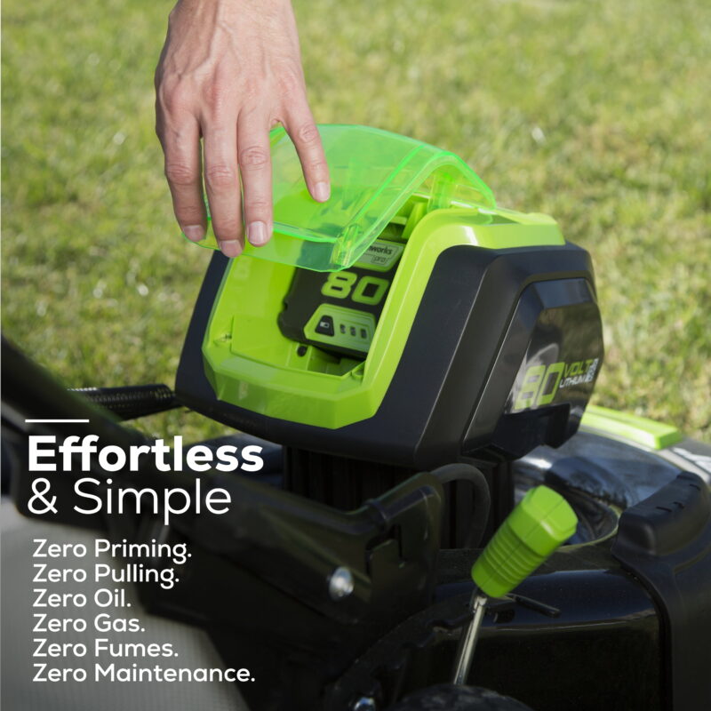 Greenworks 80V 21" Self Propelled Mower, 5Ah Battery and Charger 2502402NV​ - Image 7