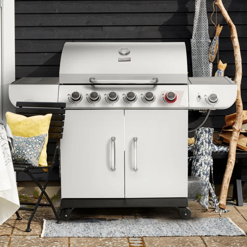 Royal Gourmet SG6002 Classic 6-Burner 71000-BTU LP Gas Grill with Sear Burner and Side Burner, Stainless Steel - Image 3