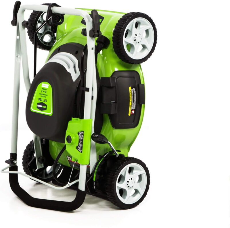 Greenworks 18" Corded Electric 12 Amp Push Lawn Mower 25012 - Image 6