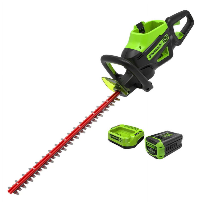 Greenworks 60V 26" Cordless Battery Hedge Trimmer with 2.0Ah Battery & Charger 2212002 - Image 2