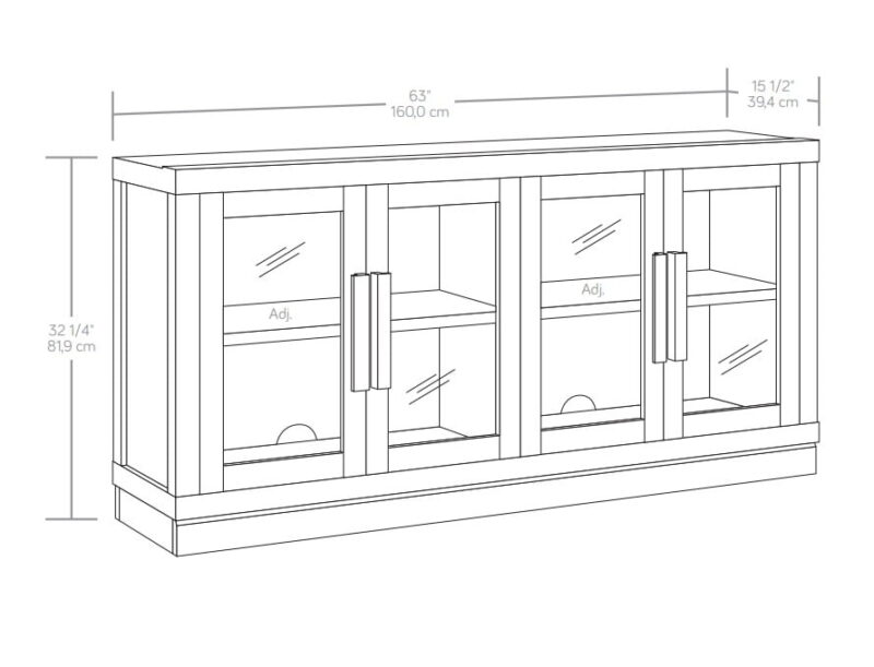Better Homes & Gardens Ezra TV Stand for TV's up to 70", Warm Walnut finish - Image 3