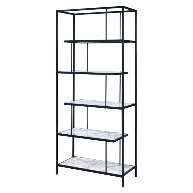 Furniture of America Harper 5-Shelf Bookcase, Black - Image 3
