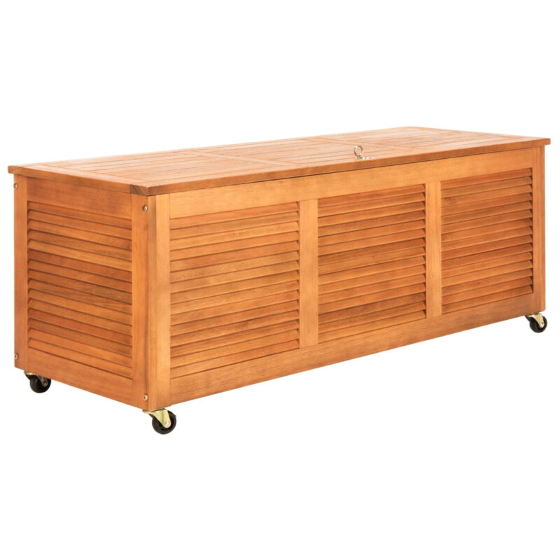 Safavieh Safavieh Outdoor Durable Eucalyptus Frame Wooden Deck Box, Natural - Image 4