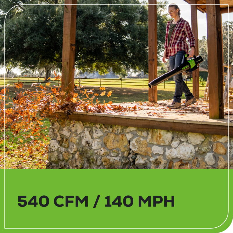 Greenworks 60V 13" String Trimmer, 140 MPH 540 CFM Leaf Blower Combo + 4Ah Battery & Charger 1303302 - Image 7