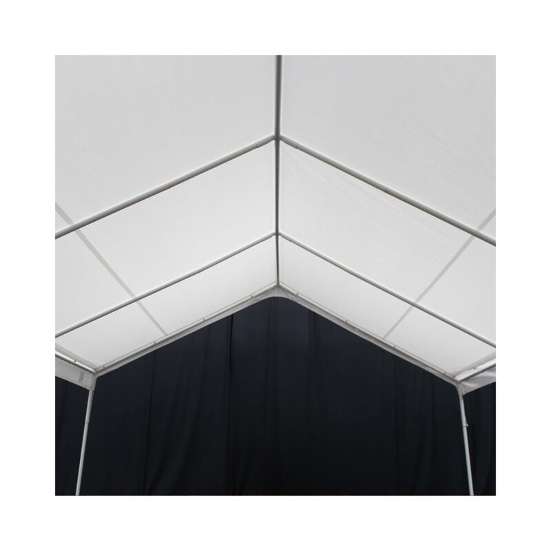 King Canopy 18' x 27' White Drawstring Carport Canopy Cover - Image 3