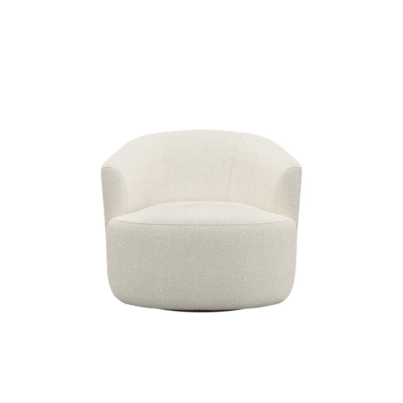 Mainstays Boucle Swivel Accent Chair, Cream - Image 7