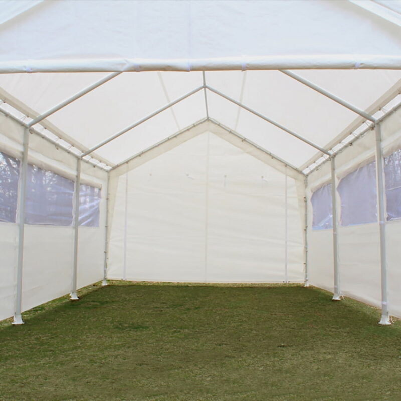 King Canopy 10' x 20' Carport Canopy Sidewall Kit w/ Bug Screen Windows - Image 2