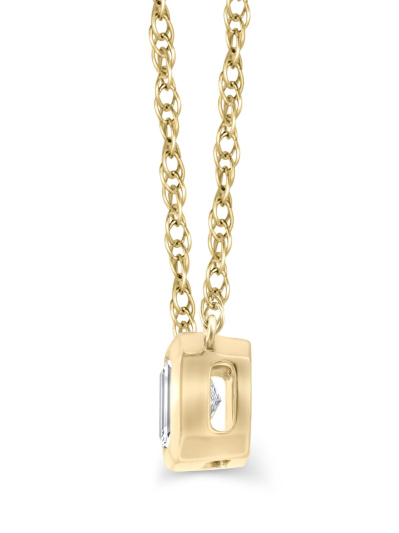 Brilliance Fine Jewelry 1/2 Carat Lab Grown Diamond Women Solitaire Pendant 14KT Gold Plated Silver - Image 3