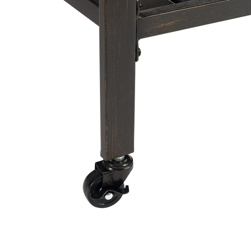 Kaplan Outdoor Metal Bar Cart Oil Rubbed Bronze - Image 5
