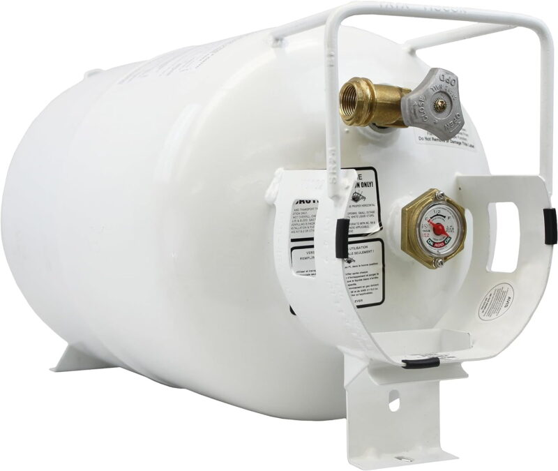 Flame King Empty Steel Horizontal Propane Tank Cylinder with OPD & Built-in Gauge, 30 Lbs - Image 5