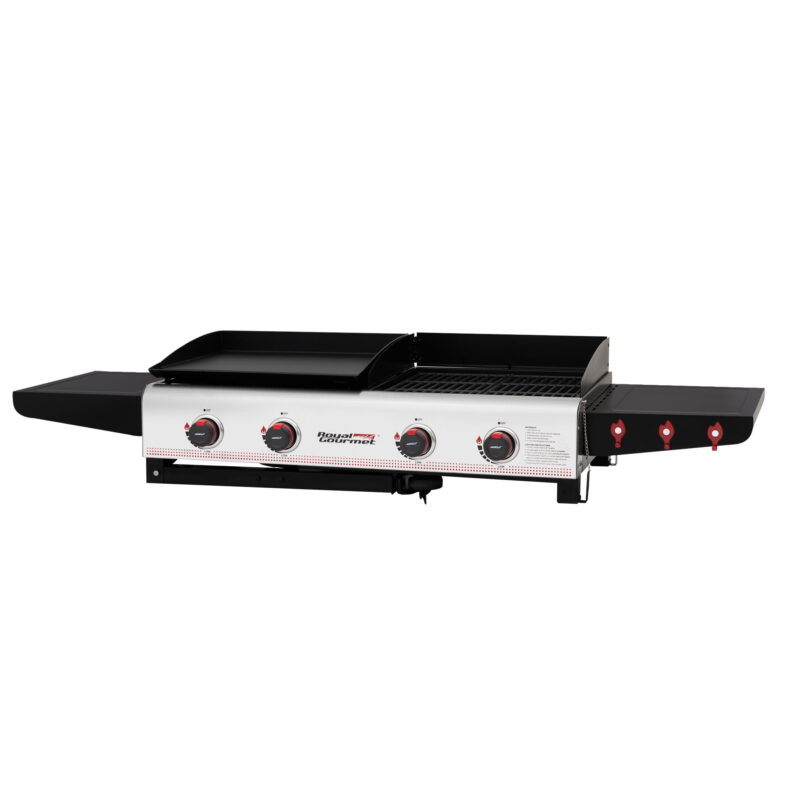 Royal Gourmet GD403 4-Burner Portable Flat Top Gas Grill and Griddle Combo Grill with Folding Legs - Image 7