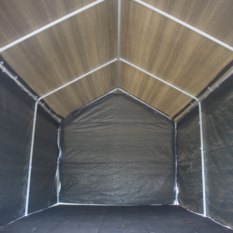 ALEKO Heavy Duty Outdoor Powder Coated Steel with Weatherproof Fabric Canopy Carport Tent, 10x20 feet,  Gray - Image 6