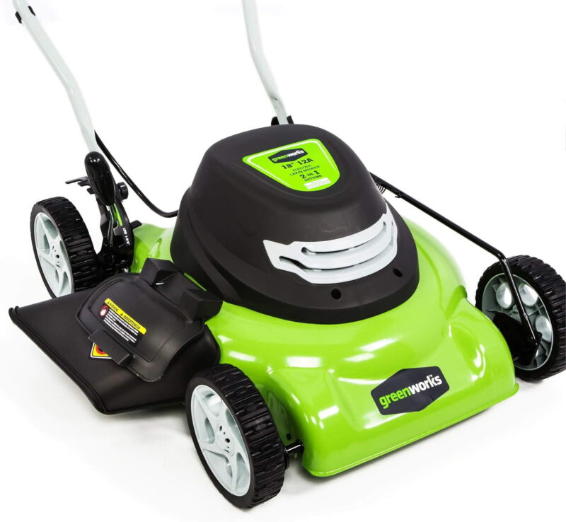 Greenworks 18" Corded Electric 12 Amp Push Lawn Mower 25012 - Image 2