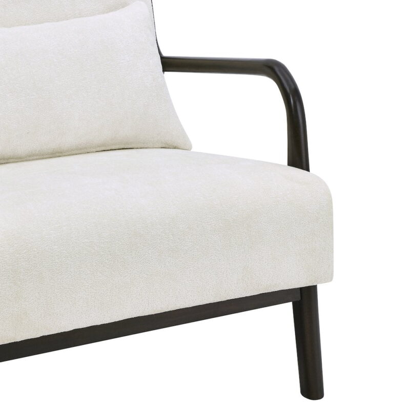 Roundhill Furniture Eterna Mid-Century Accent Chair with Pillow - Image 7