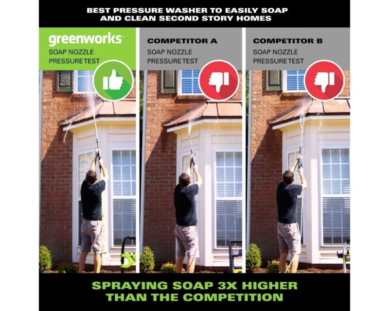 Greenworks 2300 PSI at 2.3 GPM AC Electric 120V Brushless Pressure Washer 5118002VT - Image 5