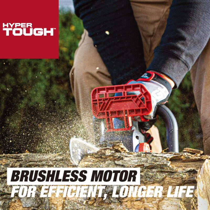 Hyper Tough 20V 4.0Ah Battery Powered 12in Brushless Chainsaw,  HT22-401-03-03 - Image 4