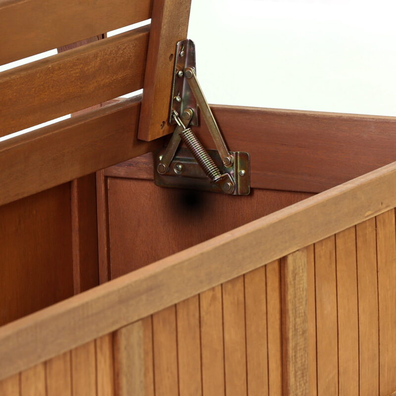 Furinno Tioman Water Resistant 41.9 Gallon Wood Deck Box, Brown - Image 5