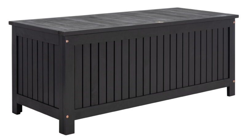 SAFAVIEH Abri Transitional Outdoor Patio Cushion Storage Box, Black - Image 6