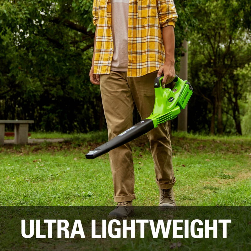 Greenworks 40V 135 CFM Leaf Blower/Sweeper with 2.0 Ah Battery, 24252 - Image 5