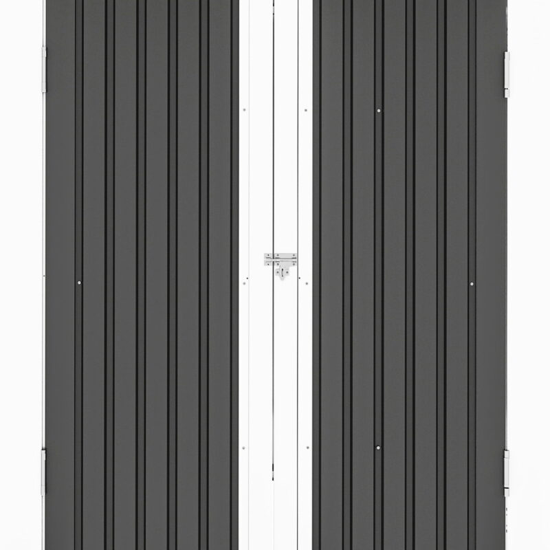 Uforic 9x4 FT Outdoor Storage Shed with Acrylic Windows, Secure Access Lock for Bike Garden Patio Dark Gray - Image 4