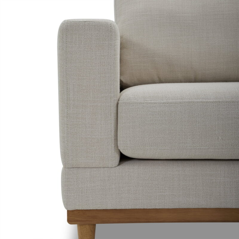 Better Homes & Gardens Springwood Wood Frame Accent Chair, Cream Linen - Image 6