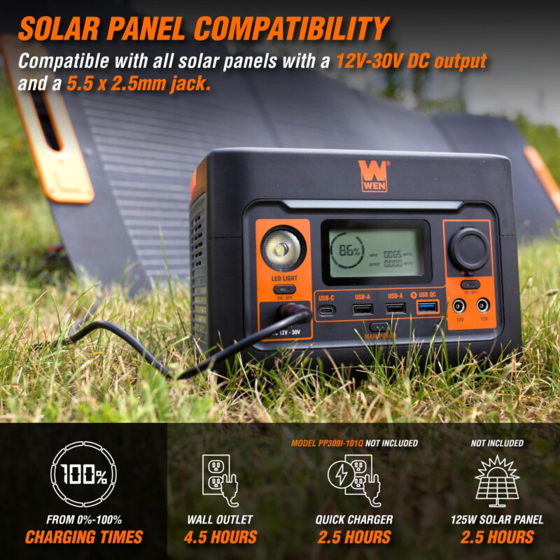 WEN 300-Watt 269Wh Lithium-Ion Power Station and Battery-Powered Inverter Generator - Image 7