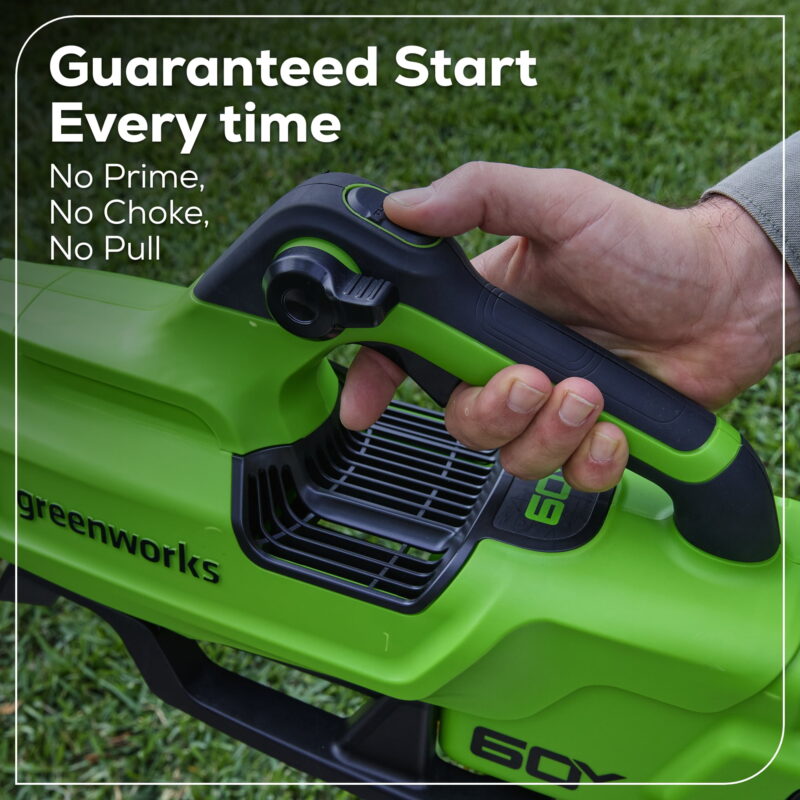 Greenworks 60V 630 CFM 170 MPH Leaf Blower with 2.5 Ah Battery & 3 Amp Charger 2429902 - Image 2