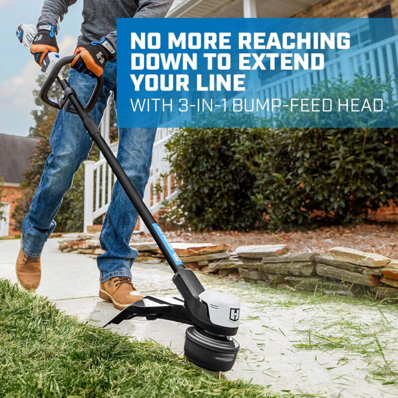 Hart 20-Volt 13-inch Brushless String Trimmer with Bump Feed Head (1) 4.0 Ah Lithium-Ion Battery - Image 3