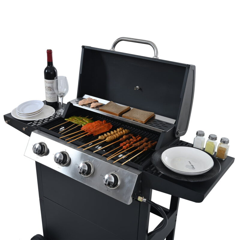 4 Burner Propane Gas Grill, Barbecue Grill , Stainless Steel - Image 3